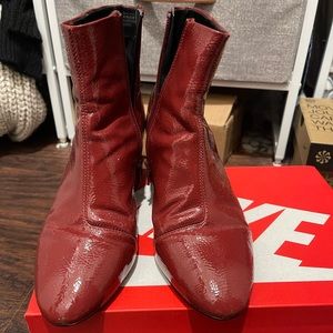 Red topshop ankle booties